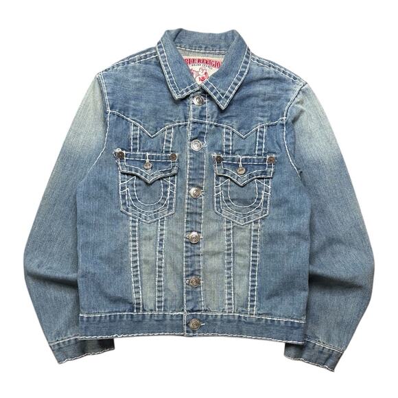 True Religion Other - Men's Vintage True Religion Jimmy Super T Blue Denim Jacket Size Medium (Flaws)